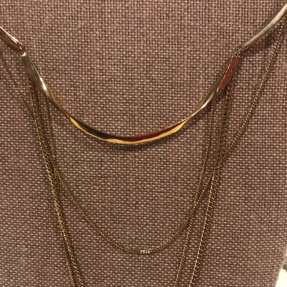 Stella & Dot Gold Multi Layer Necklace